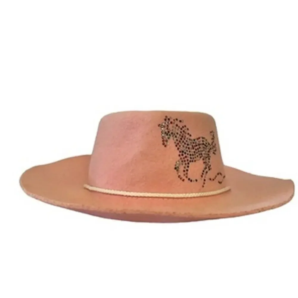 Silverado Embellished Pink Wool Felt Girls Cowgirl Hat - Cowboy Kids Made in USA